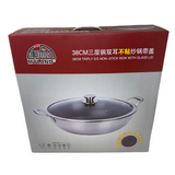 S/s Wok With Glass Lid